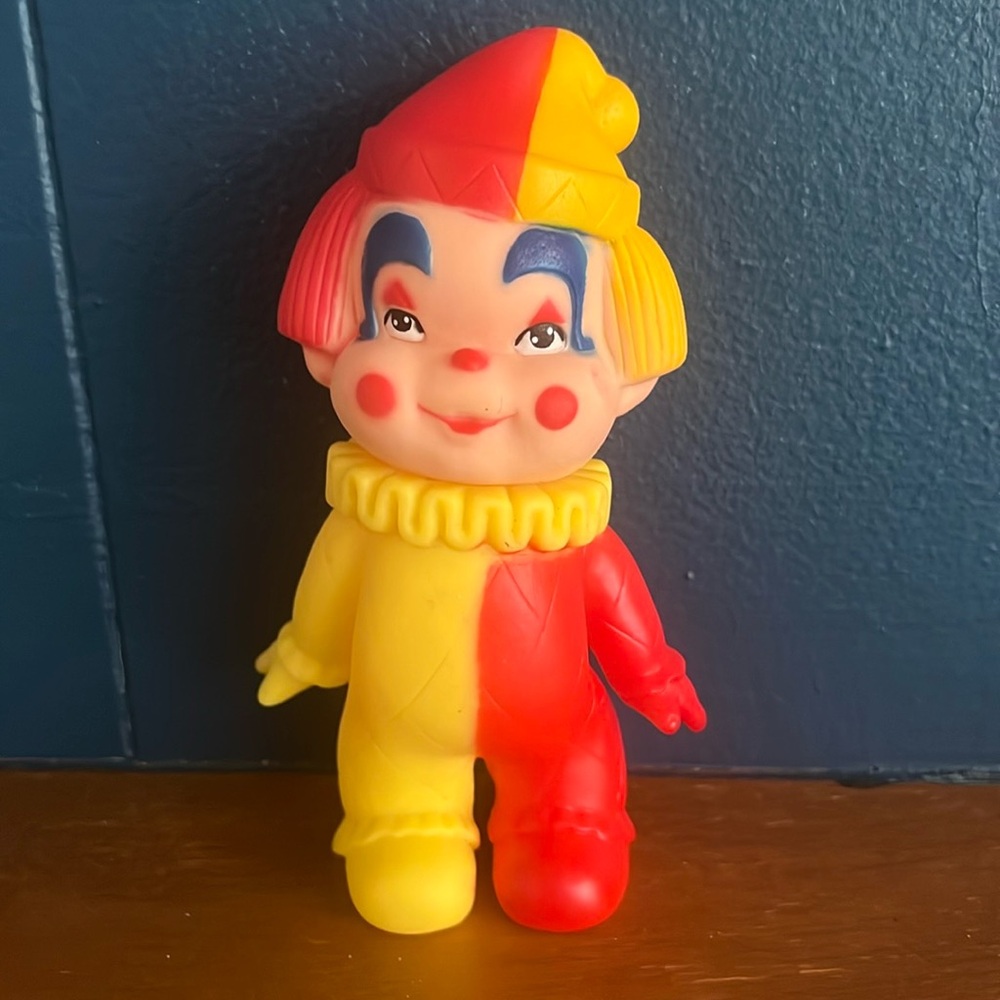Vintage Rubber Clown Toy